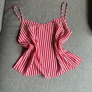 Vintage American Apparel Chiffon Stripe Top